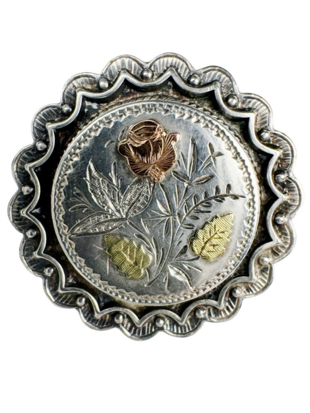 Silver Victorian Sweetheart Brooch
